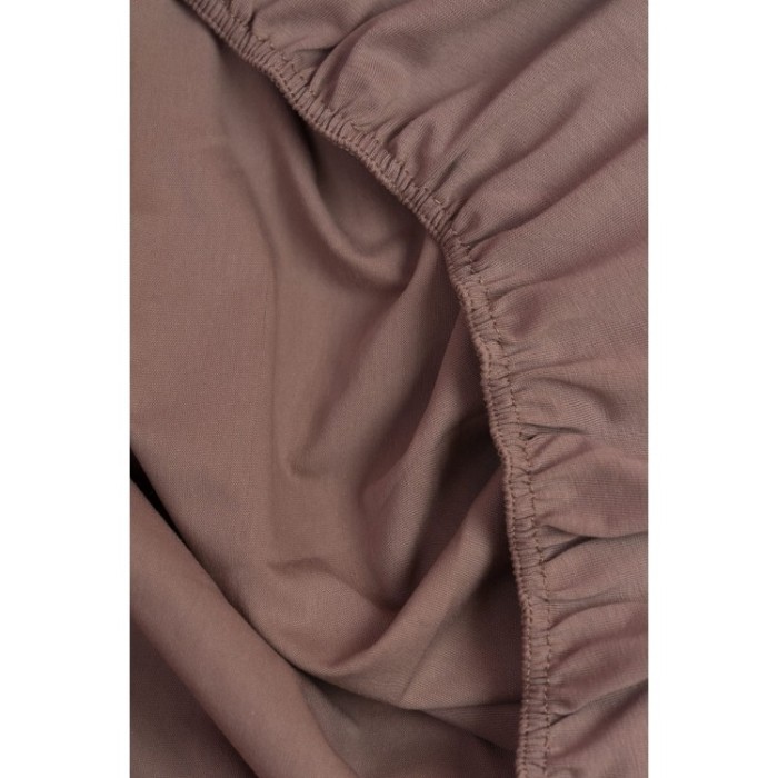 Простыня на резинке NOBLE TRADITIONS JERSEY TAUPE GRASS 160х200х30