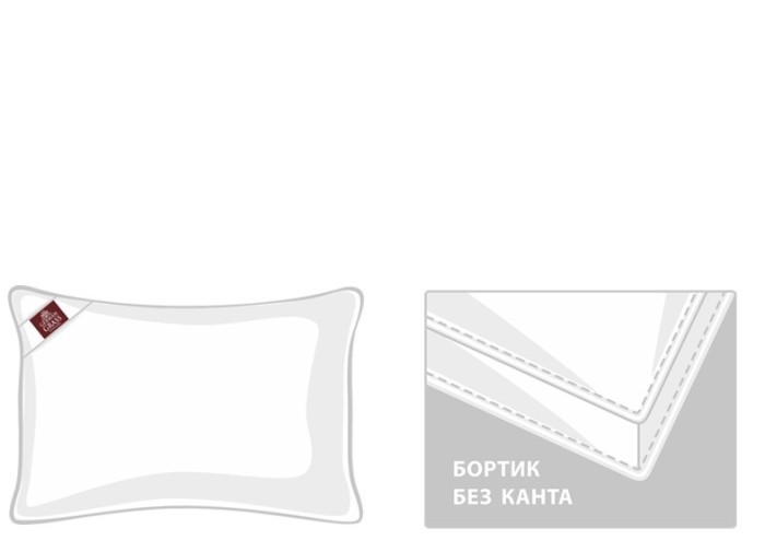 Подушка WHITE FAMILIE DOWN трехкамерная 3D упругая с бортиком 50х68