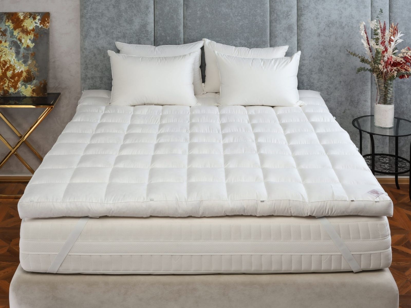 Перина полупуховая DOUBLE COMFORT GRASS 180х200 с бортиком 10 см