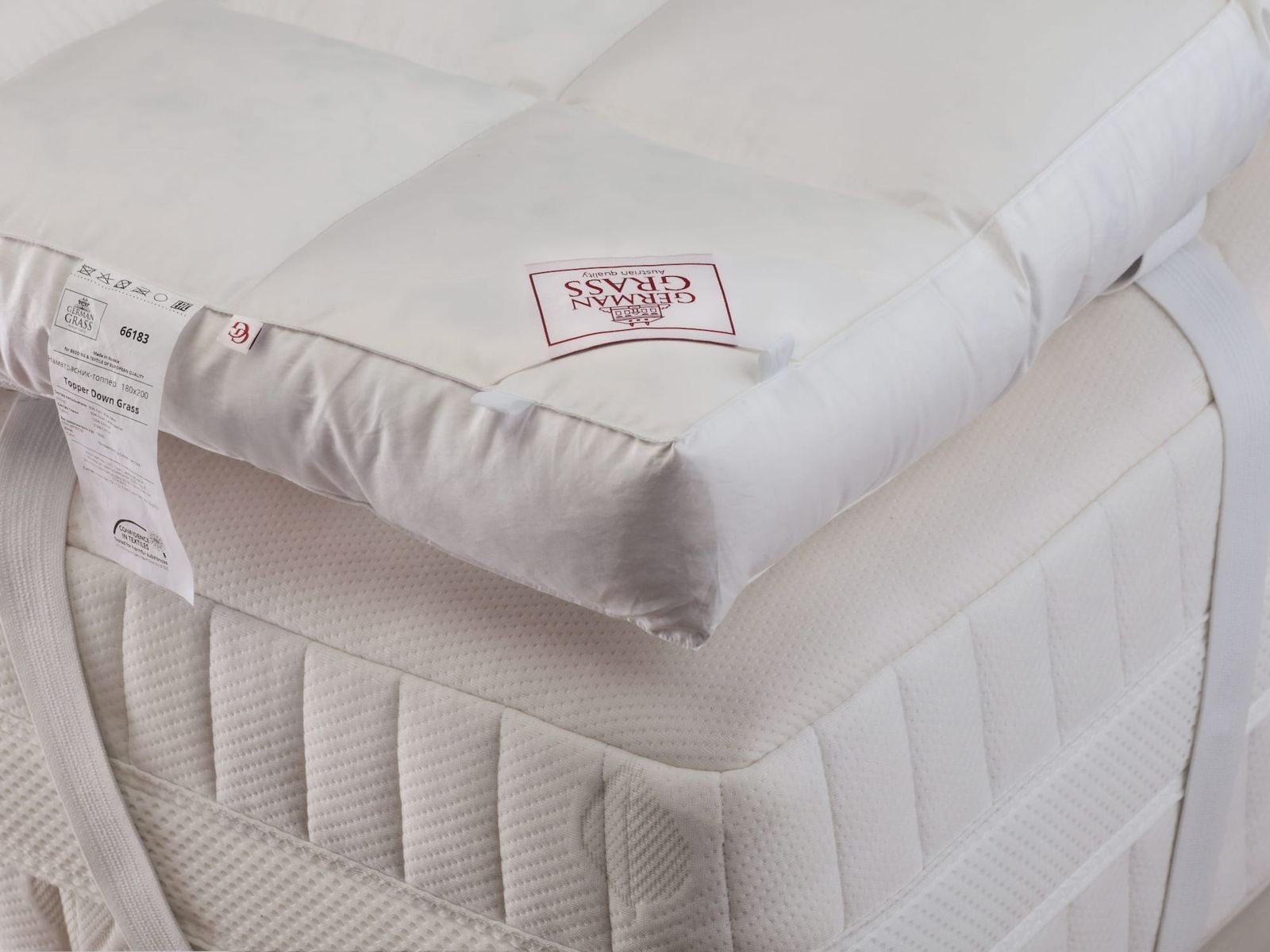 Перина полупуховая DOUBLE COMFORT GRASS 90х200 с бортиком 10 см