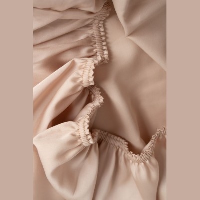 Простыня на резинке NOBLE TRADITIONS GLACE BEIGE GRASS 90х200х40