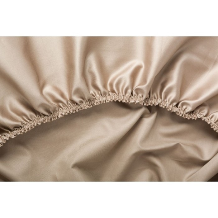 Простыня на резинке Caramel Beige Allure Grass 140х200x40