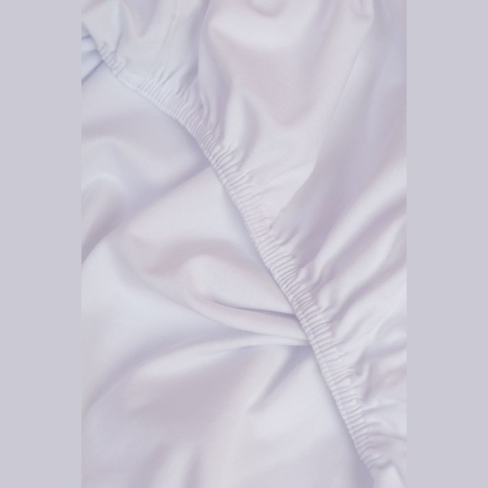 Простыня на резинке NOBLE TRADITIONS JERSEY WHITE GRASS 90х200х40