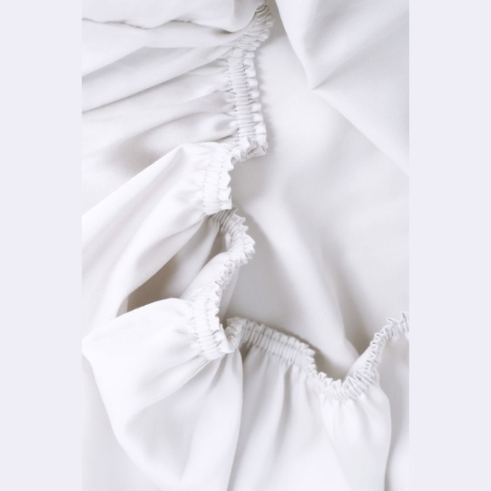 Простыня на резинке NOBLE TRADITIONS GLACE WHITE GRASS 160х200х40