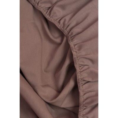 Простыня на резинке NOBLE TRADITIONS JERSEY TAUPE GRASS 90х200х40