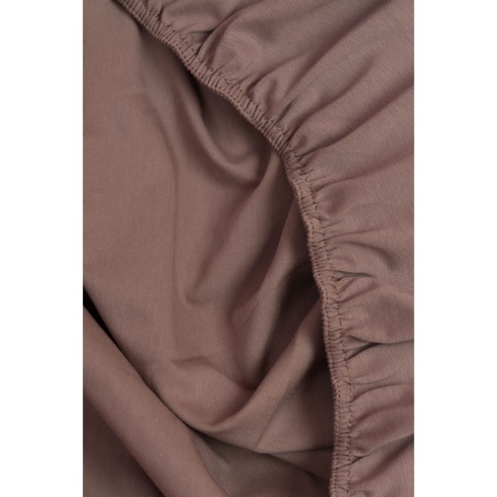 Простыня на резинке NOBLE TRADITIONS JERSEY TAUPE GRASS 90х200х40