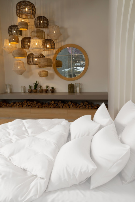 Постельное белье Arctic White Brilliant Grass Евро, 70х70, Простыня на резинке 160х200