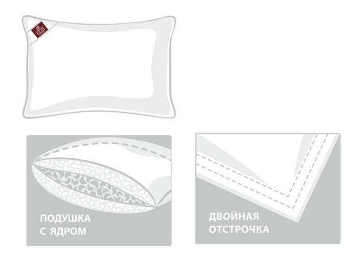 Подушка 3D ROYAL DOWN GRASS средняя 50х68